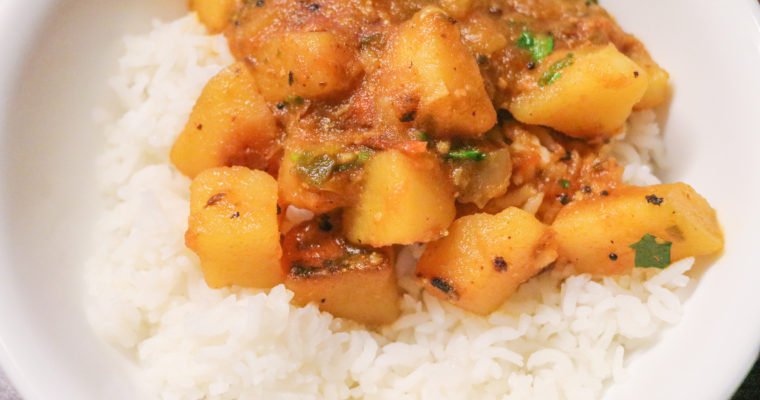 Potato curry and Rice in Instant Pot