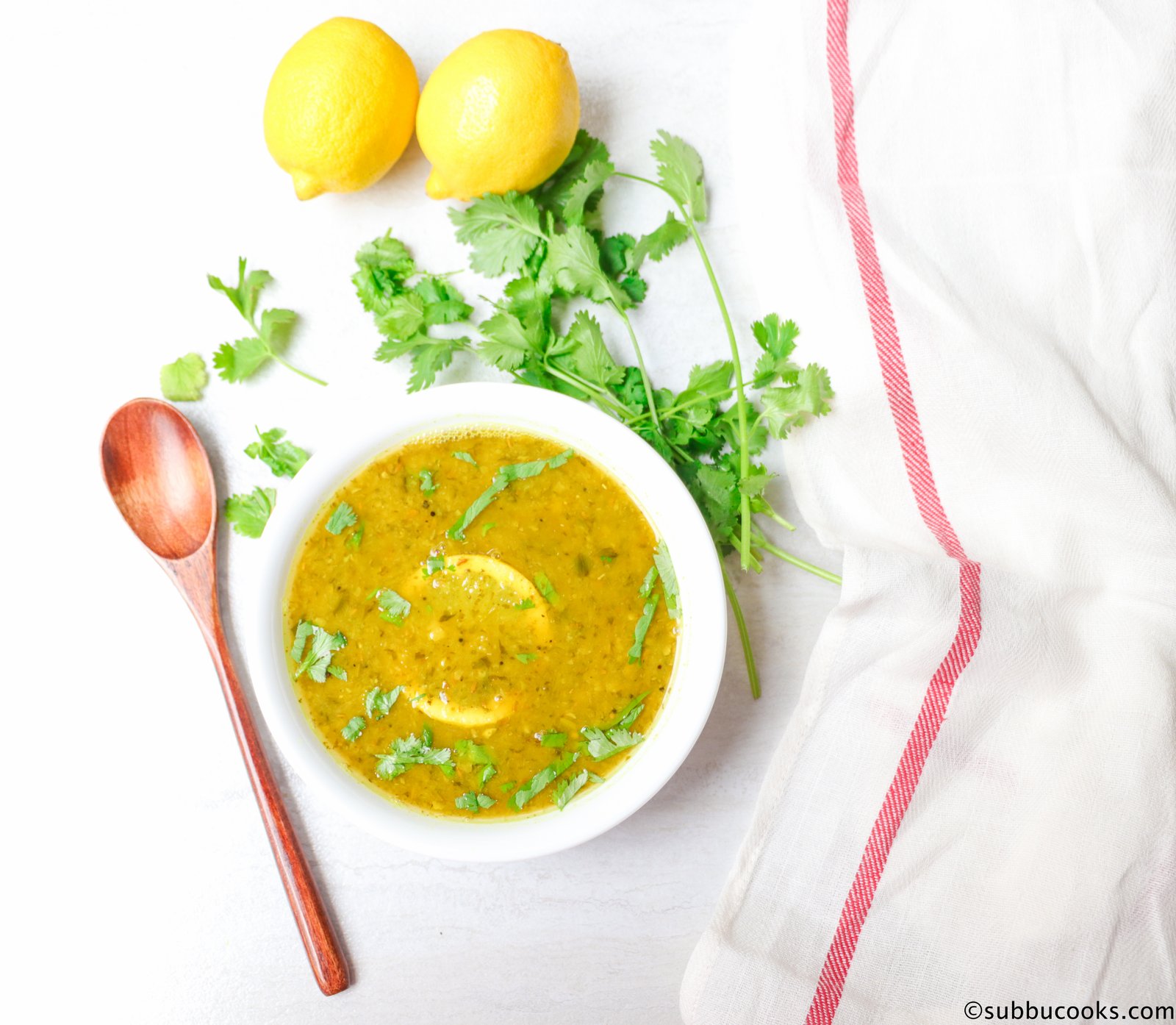Instant pot Lemon cilantro Soup – Lemon Coriander Rasam