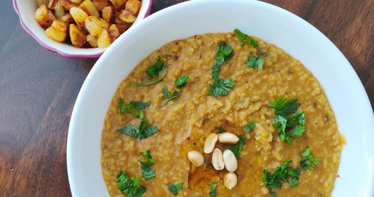 Leftover rice and dal recipe | Sambar sadam or Bisibelebath with leftovers