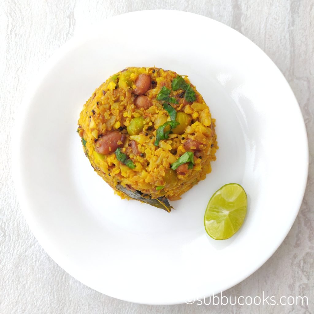 Keto Cauliflower Upma Indian Keto Breakfast recipes Low carb