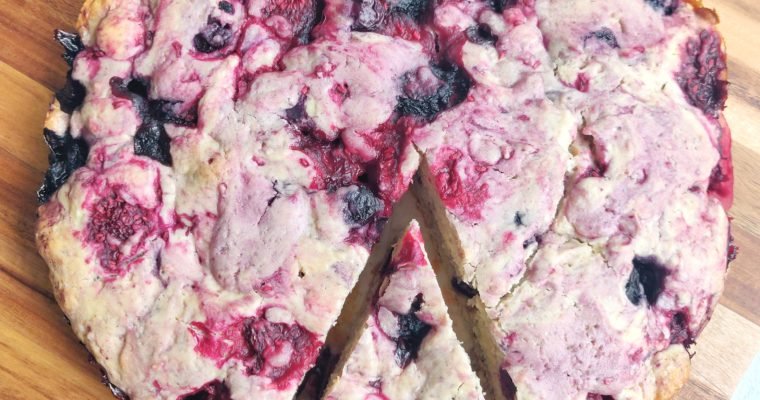 Berry cake with frozen berries | Triple Berry cake
