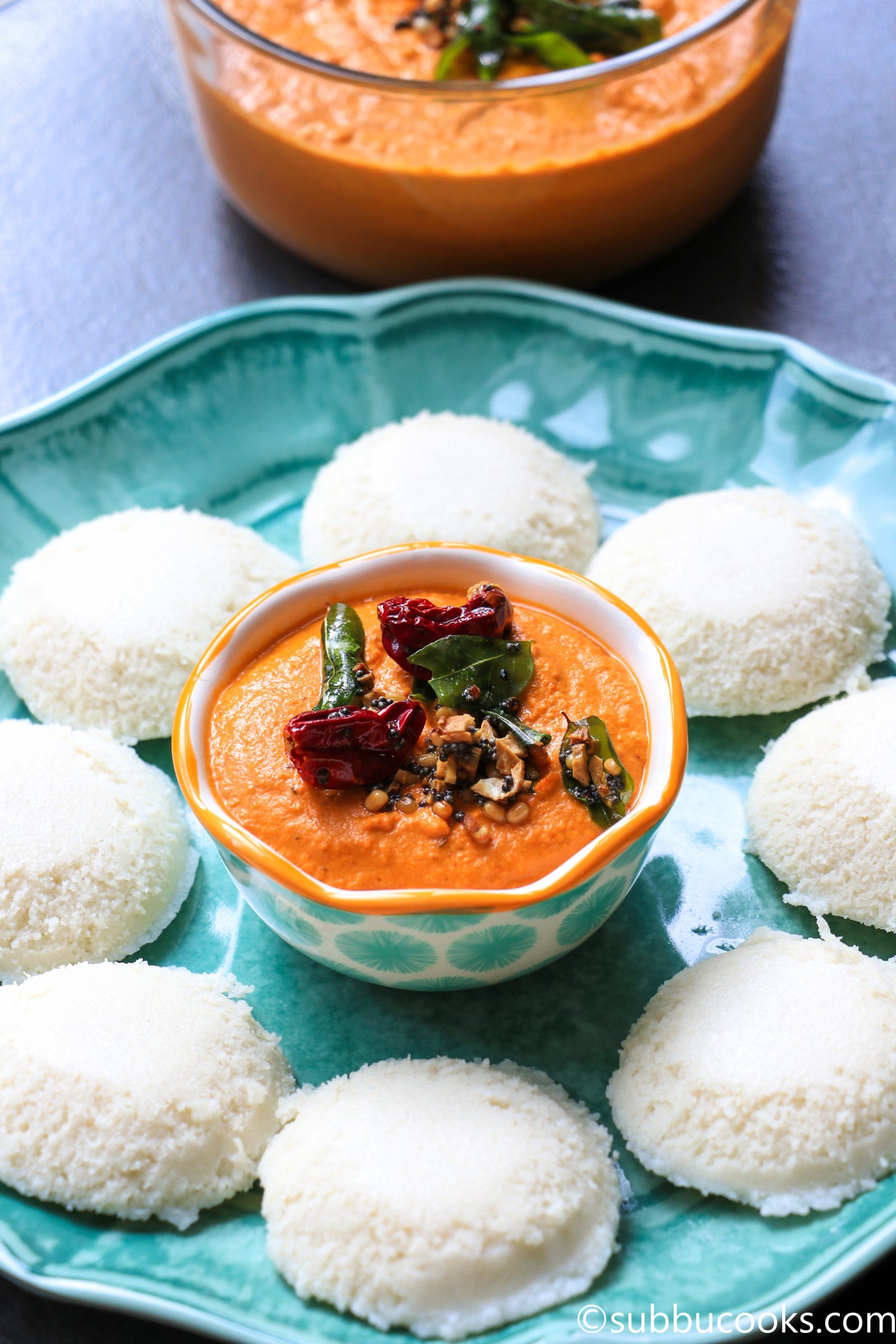 Red coconut chutney recipe | Easy Spicy coconut chutney side dish for idli dosa upma