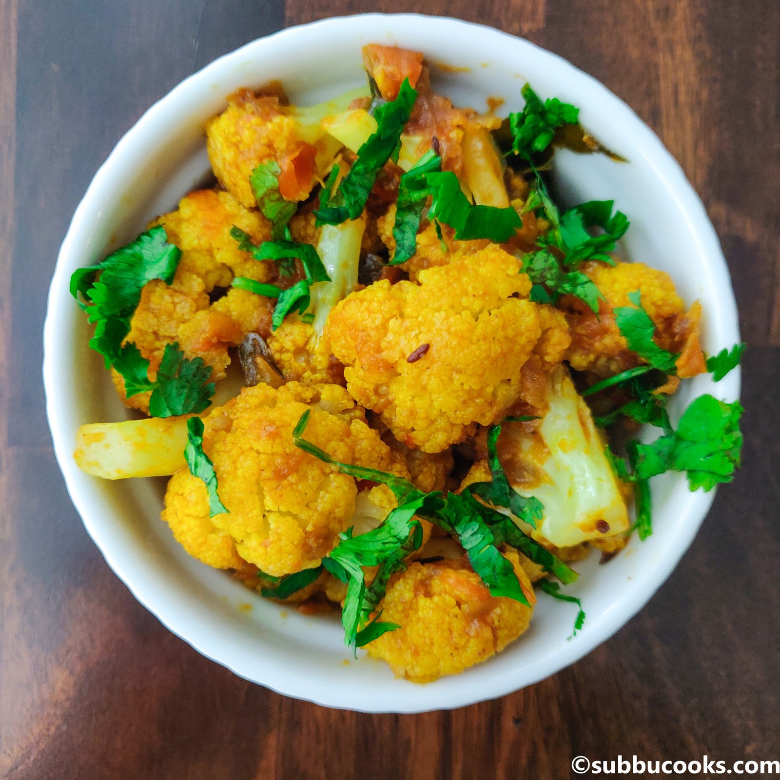 Vegan Cauliflower Curry | Indian cauliflower recipe | Dry Gobi