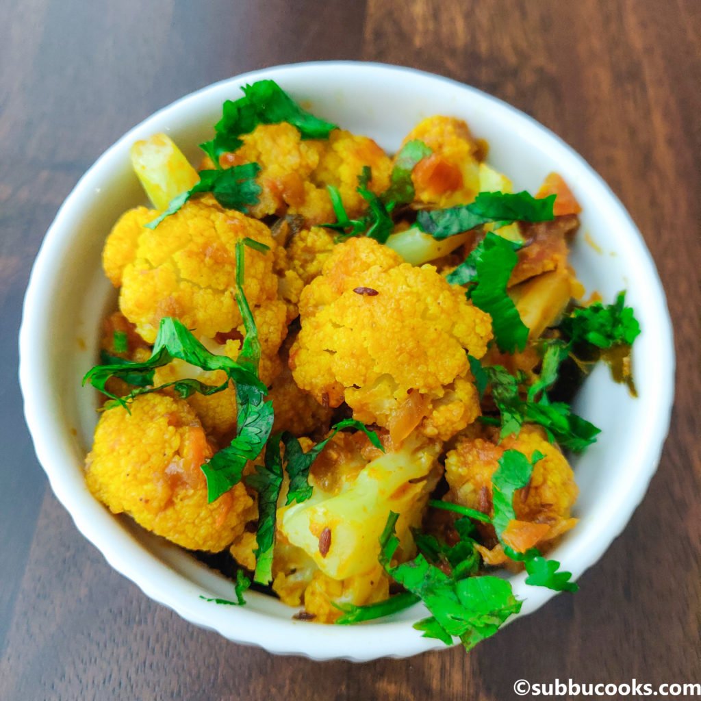 Indian cauliflower curry recipe 